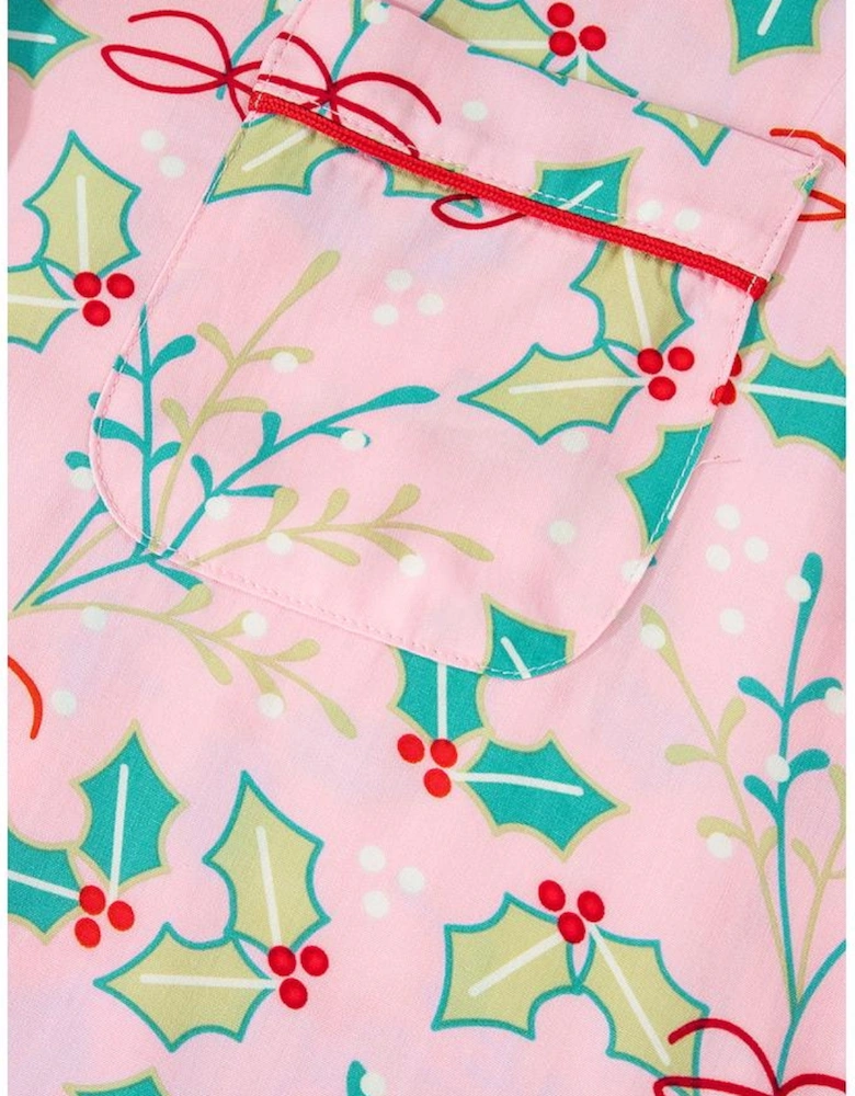 Multicolour Floral Christmas Pajamas Set