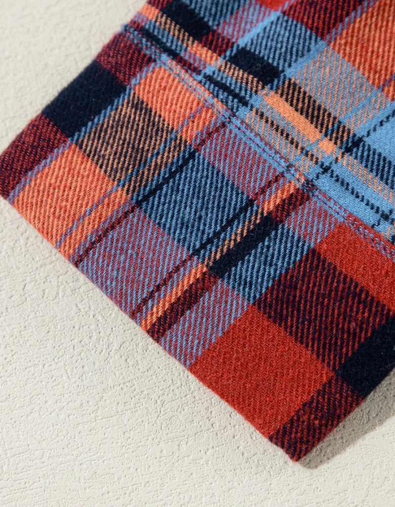 Red Plaid Print Loose Vintage Shirt