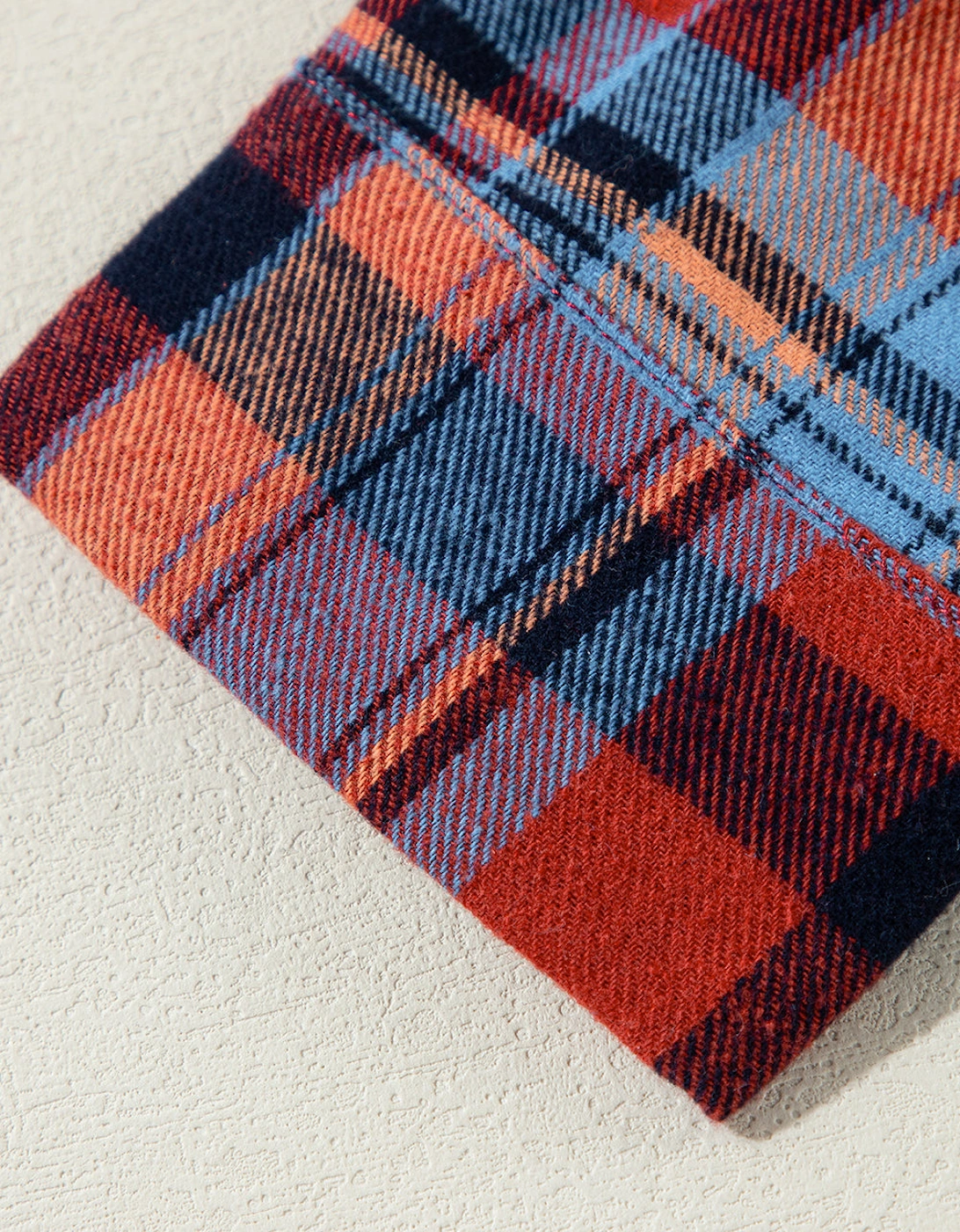 Red Plaid Print Loose Vintage Shirt