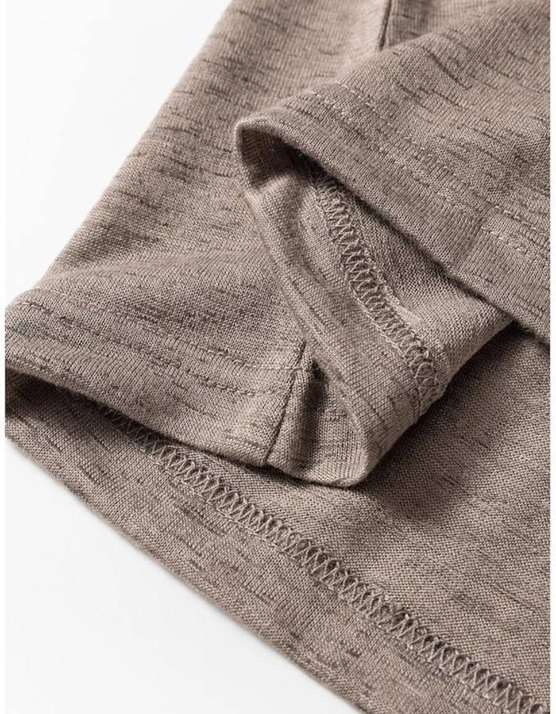 Goat Colorblock Floral Patchwork Flared Sleeve Buttons Henley Top