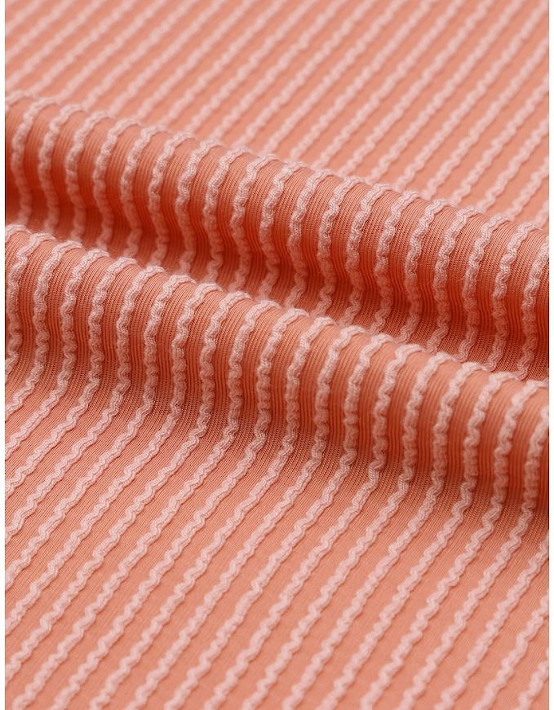 Red Color Block Long Sleeve Ribbed Loose Top, 15 of 14