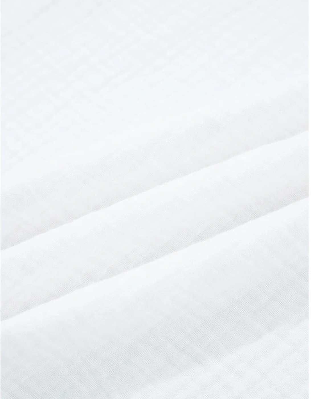 White Plant Mesh Patched Color Block Half Button Blouse