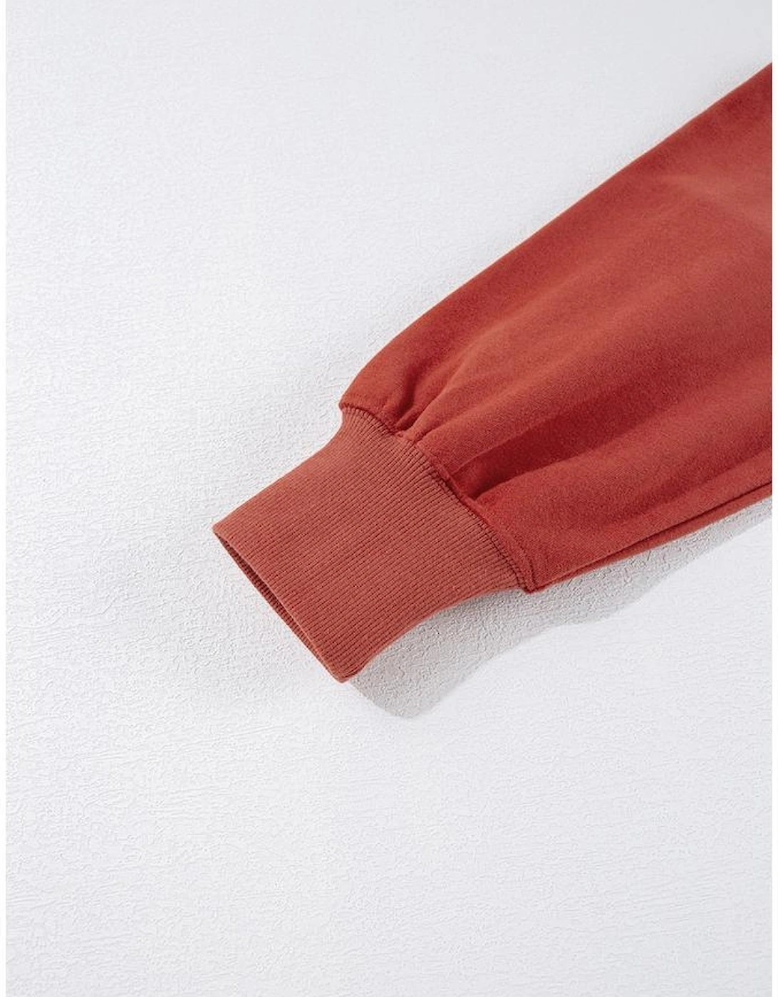 Red Clay Drop Shoulder Pocketed Baggy Drawstring Hoodie