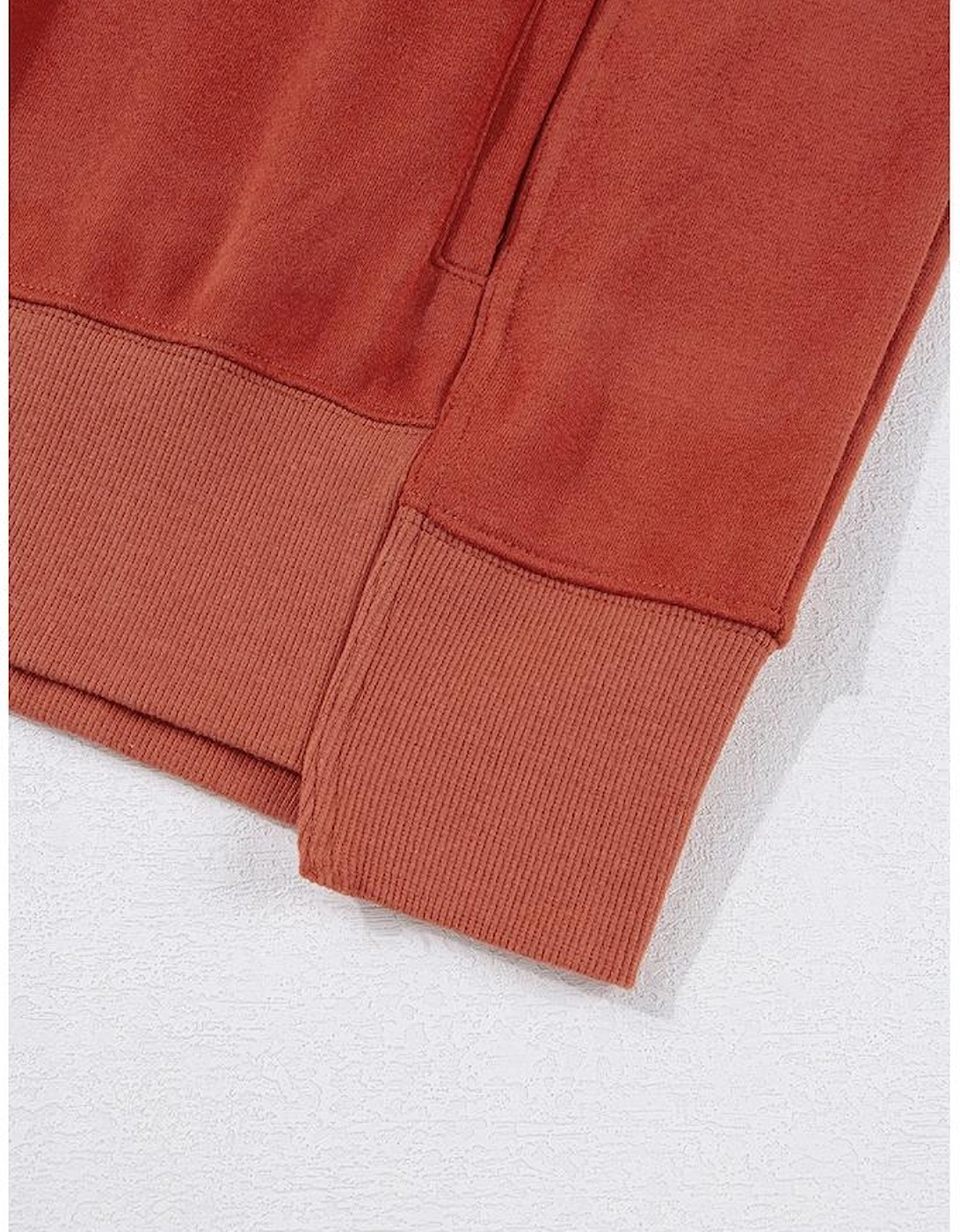 Red Clay Drop Shoulder Pocketed Baggy Drawstring Hoodie