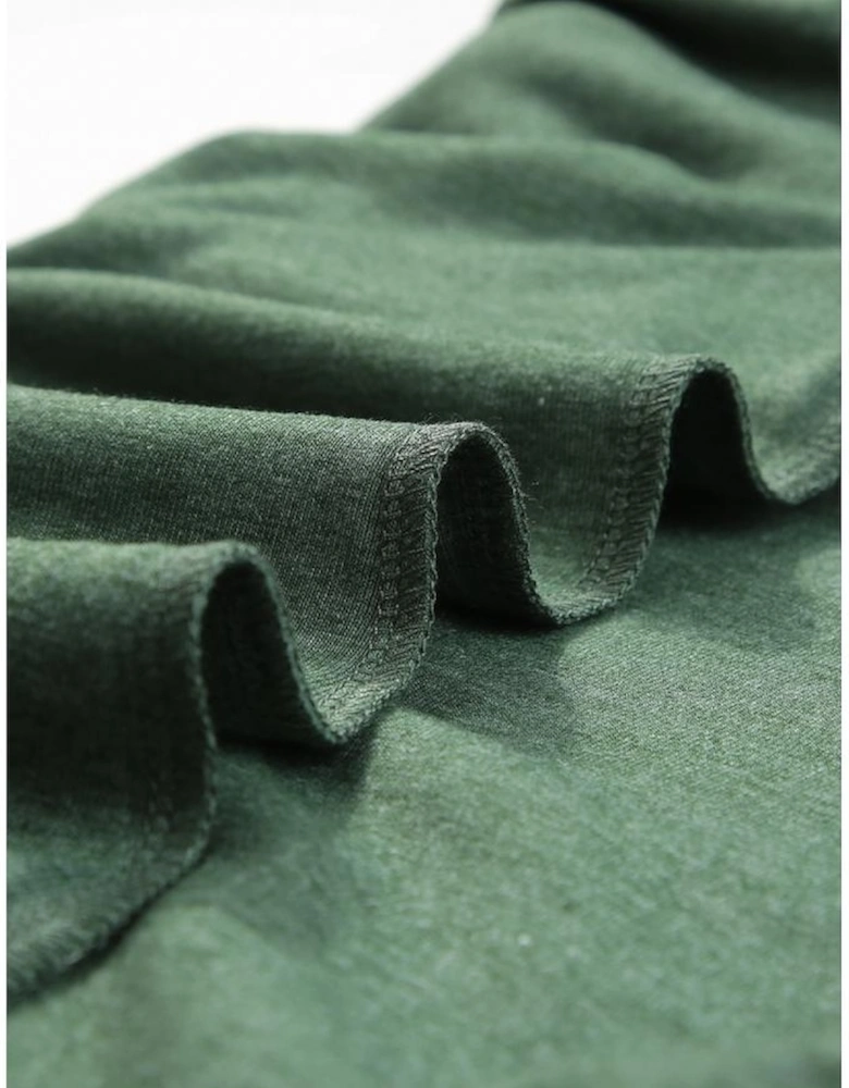 Mist Green Long Sleeve Snap Button Henley Top