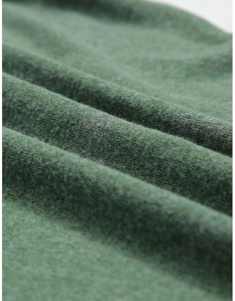 Mist Green Long Sleeve Snap Button Henley Top