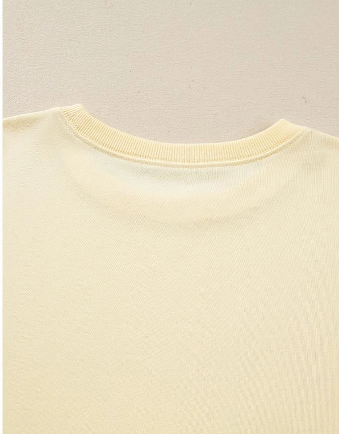 Beige Double Tiered Ruffle Hem Long Sleeve Loose Mini Dress