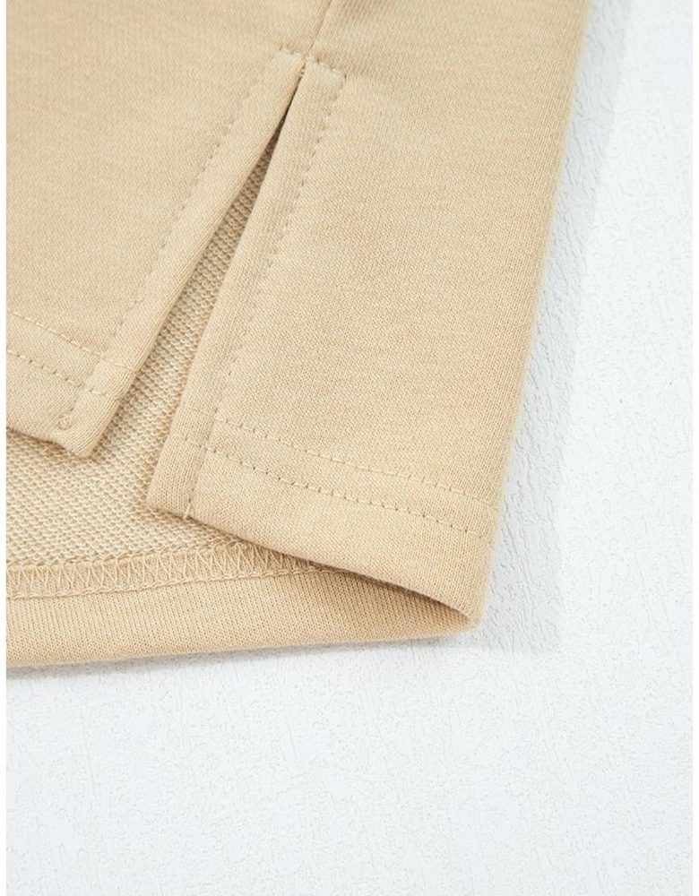 Laurel Green Exposed Seam Contrast Texture Patchwork Plus Size Drop Shoulder Pullover