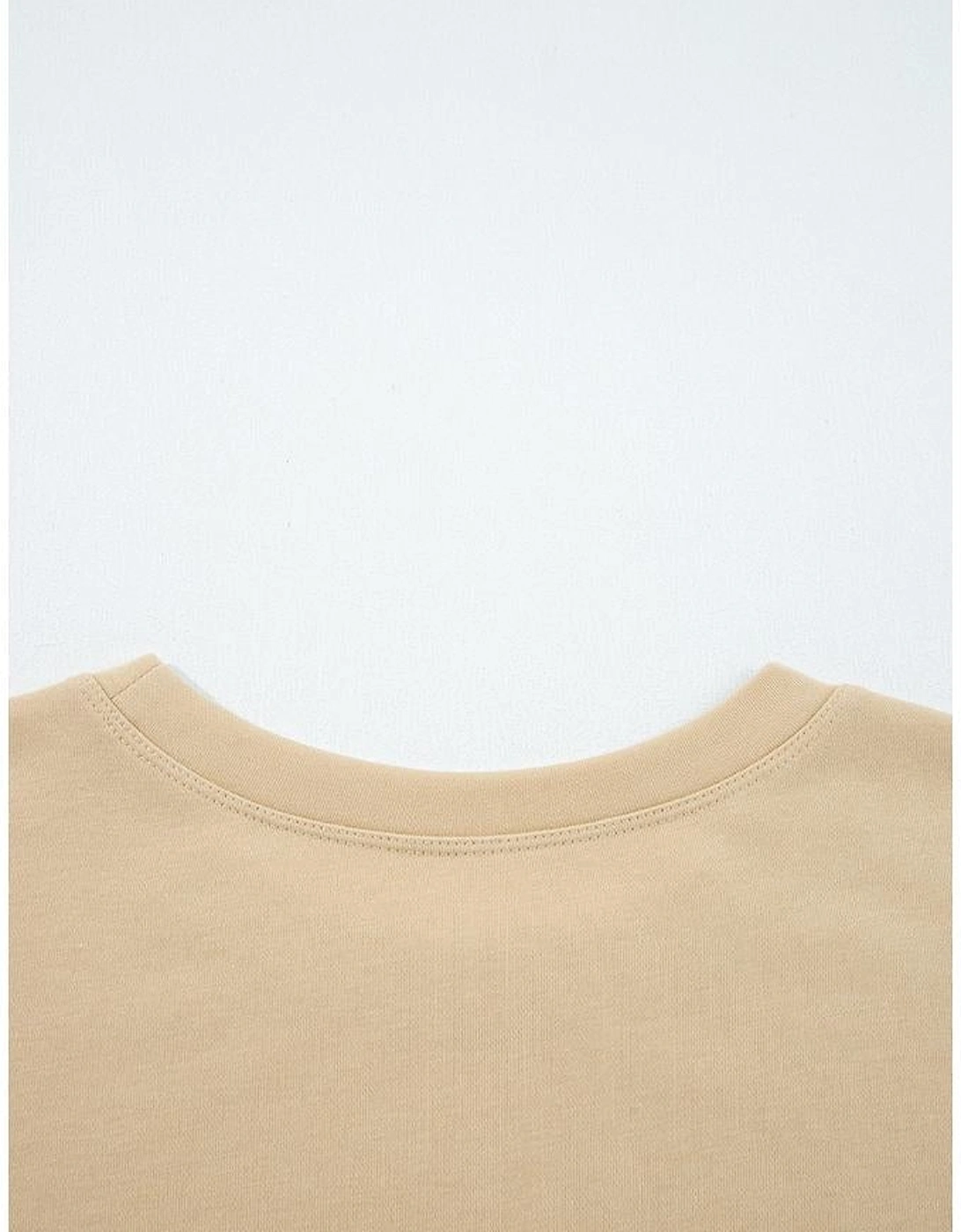 Laurel Green Exposed Seam Contrast Texture Patchwork Plus Size Drop Shoulder Pullover