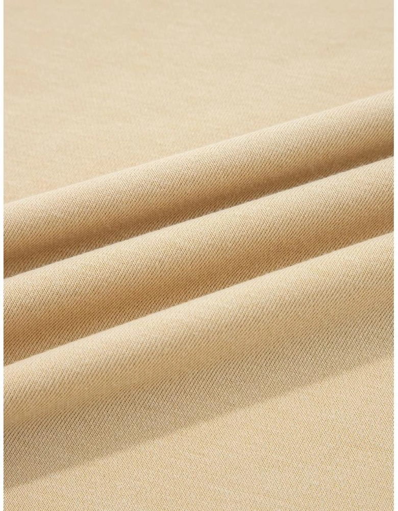 Laurel Green Exposed Seam Contrast Texture Patchwork Plus Size Drop Shoulder Pullover