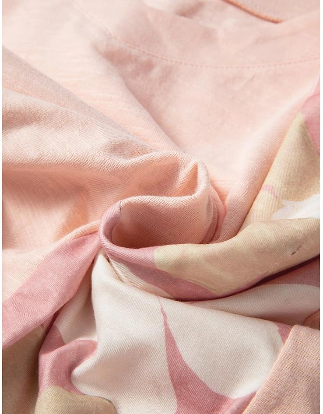 Pink Flower Patchwork Exposed Seam Oversized High Low Top, 12 of 11