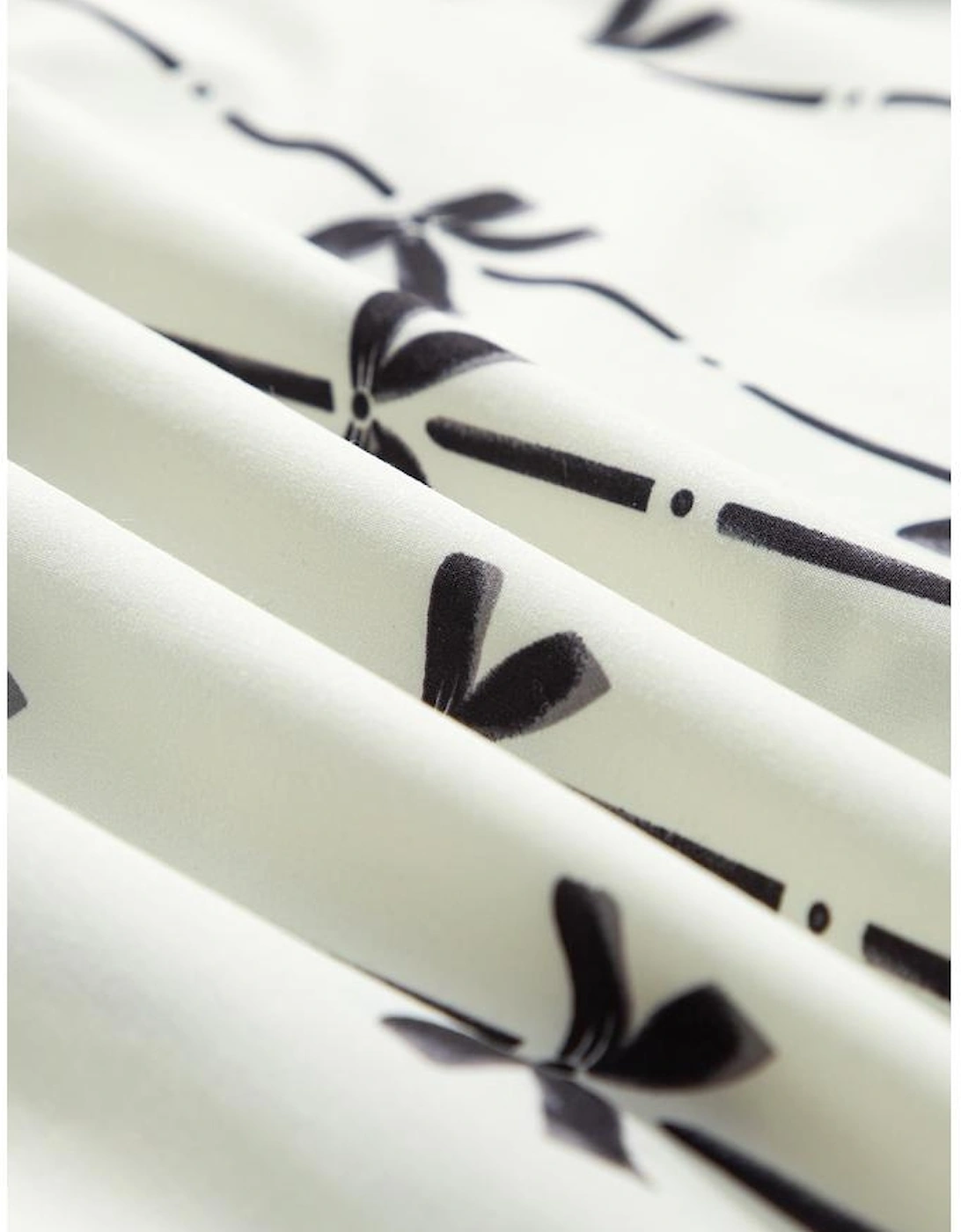 Apricot Bow Printed Puff Sleeve Ruffled Plus Size Mini Dress