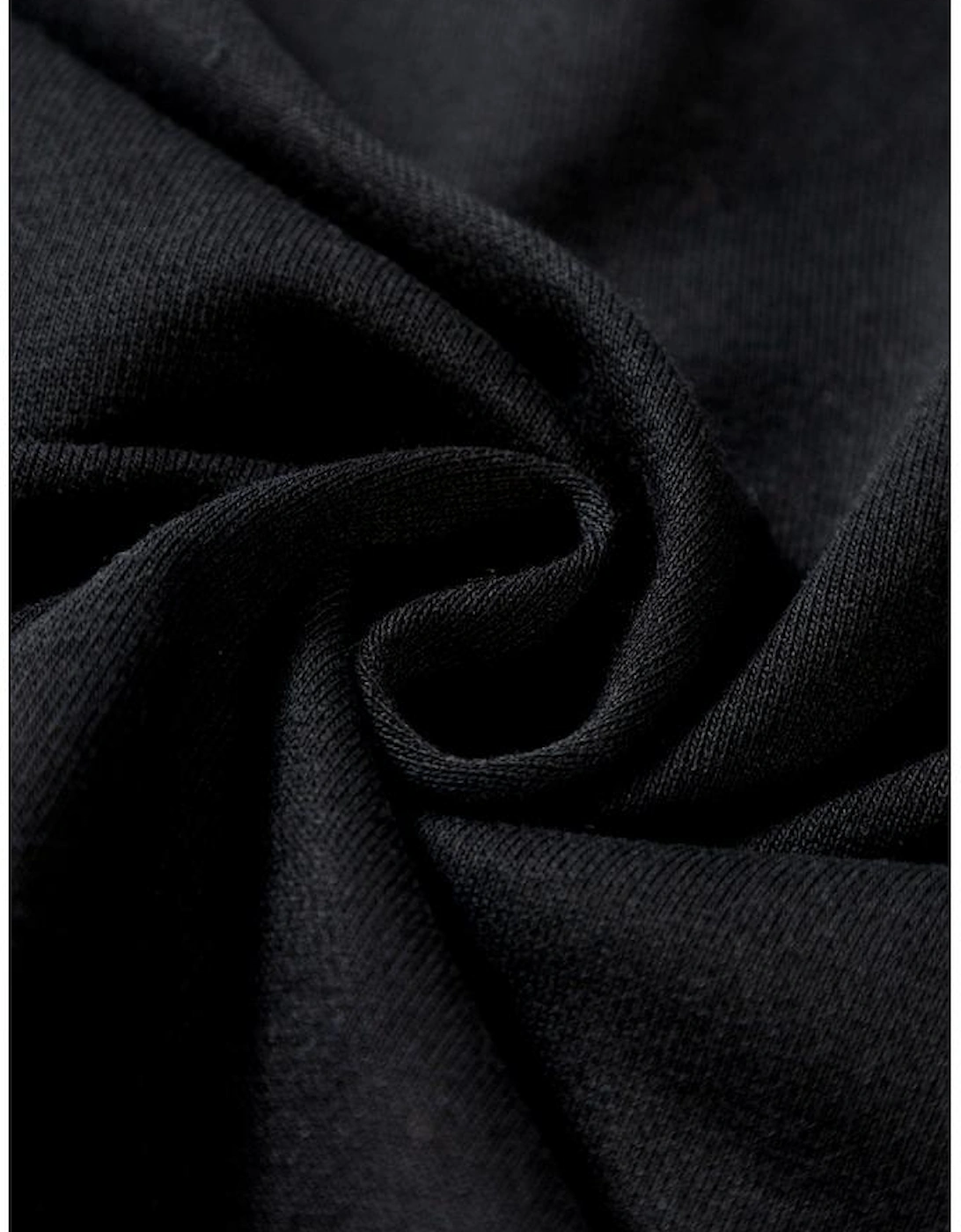 Black Tinsel Game Day Drop Shoulder Graphic Sweatshirt