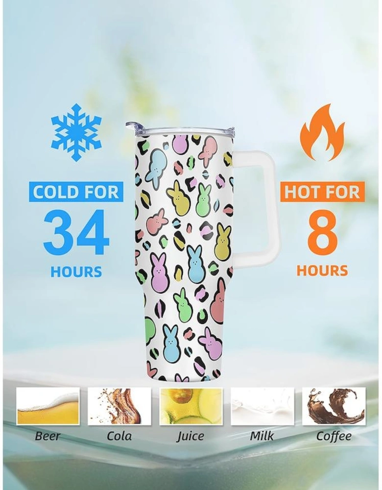 White Easter Bunny Thermal Cup 40oz