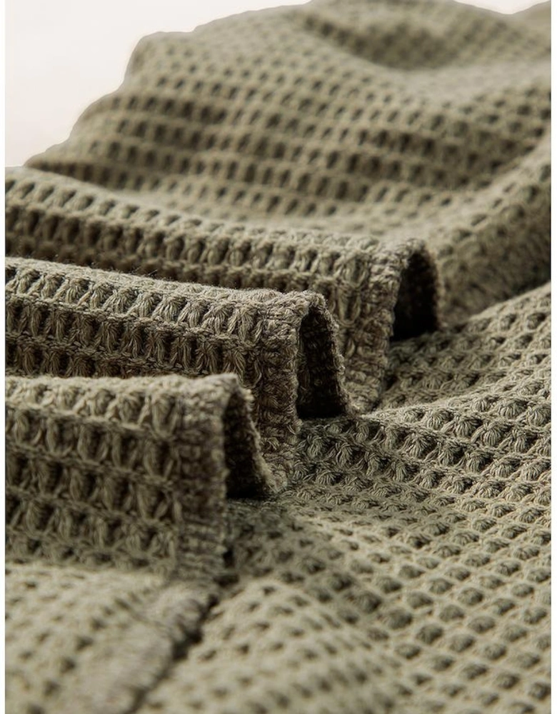 Laurel Green Fringe Trim Textured Short Two Piece Set