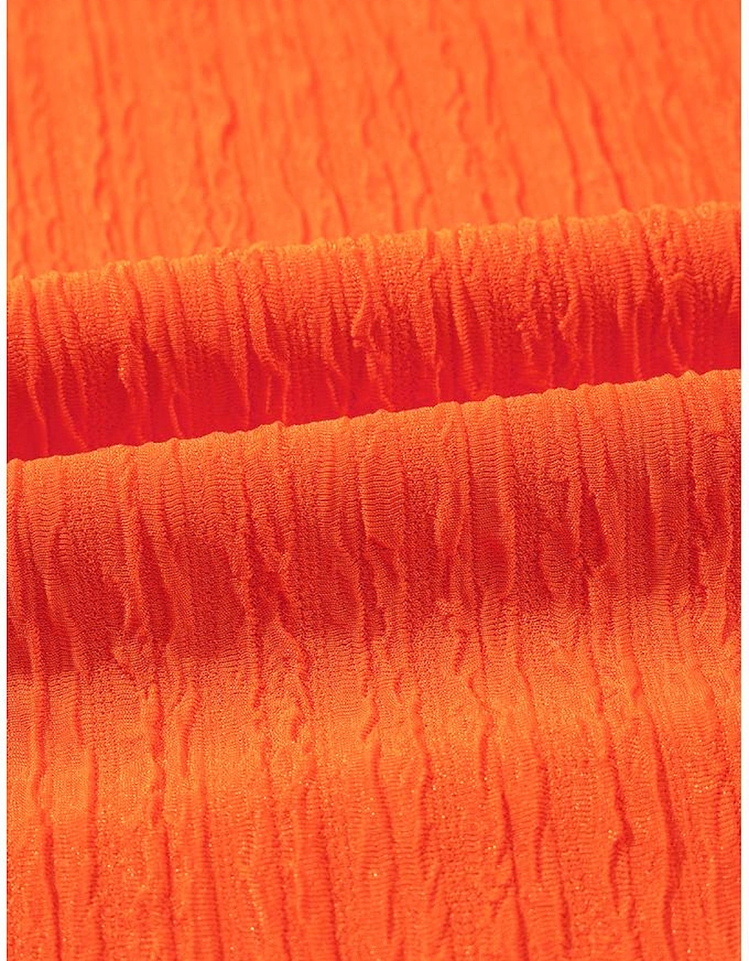 Orange Textured V Neck T Shirt and Shorts Set