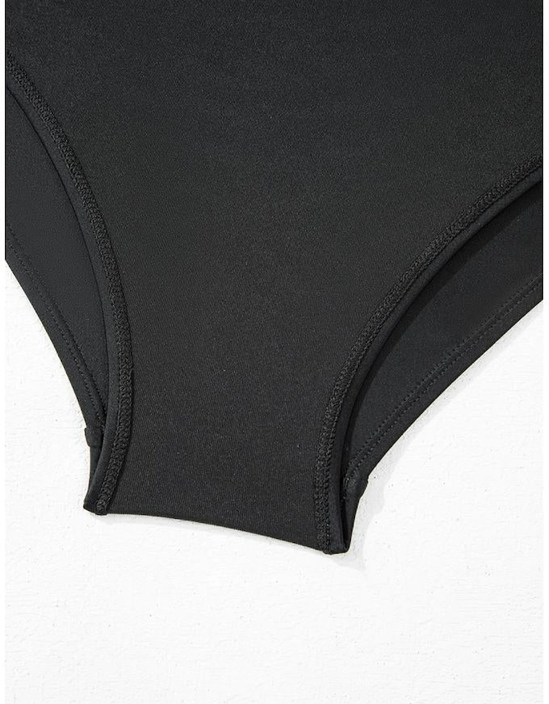 Black Scalloped Trim Beach Shorts