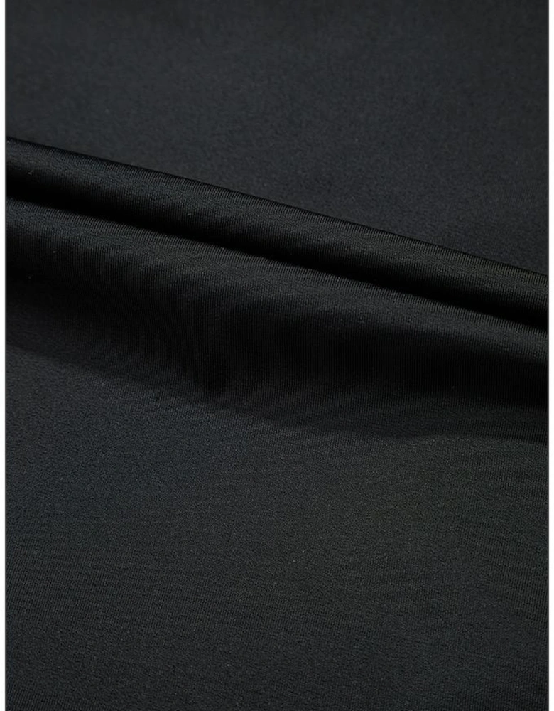 Black Scalloped Trim Beach Shorts