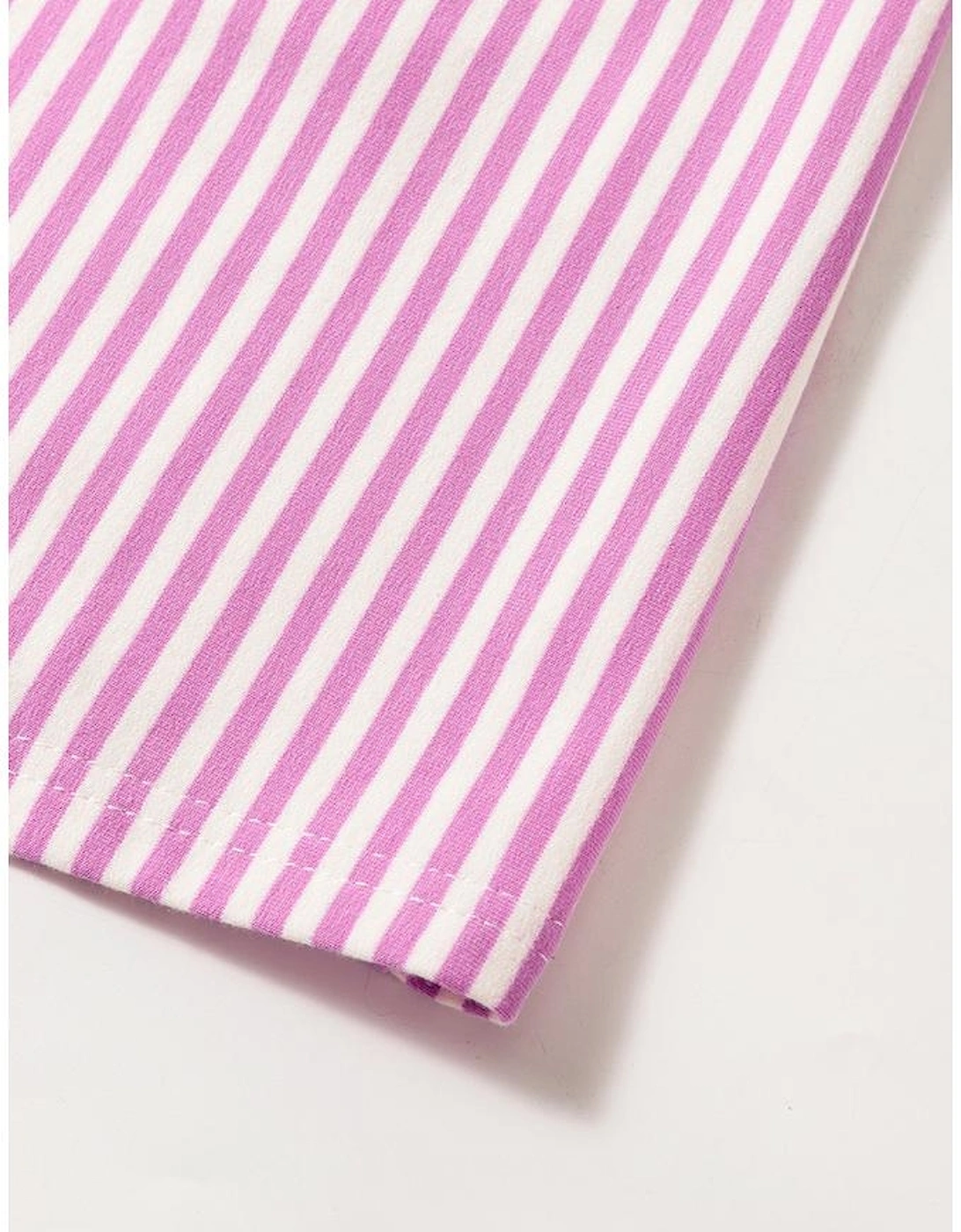 Phalaenopsis Striped Patchwork Three Quarters Sleeve Loose Mini Dress