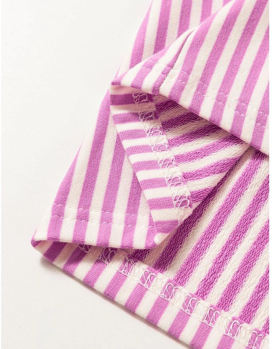 Phalaenopsis Striped Patchwork Three Quarters Sleeve Loose Mini Dress