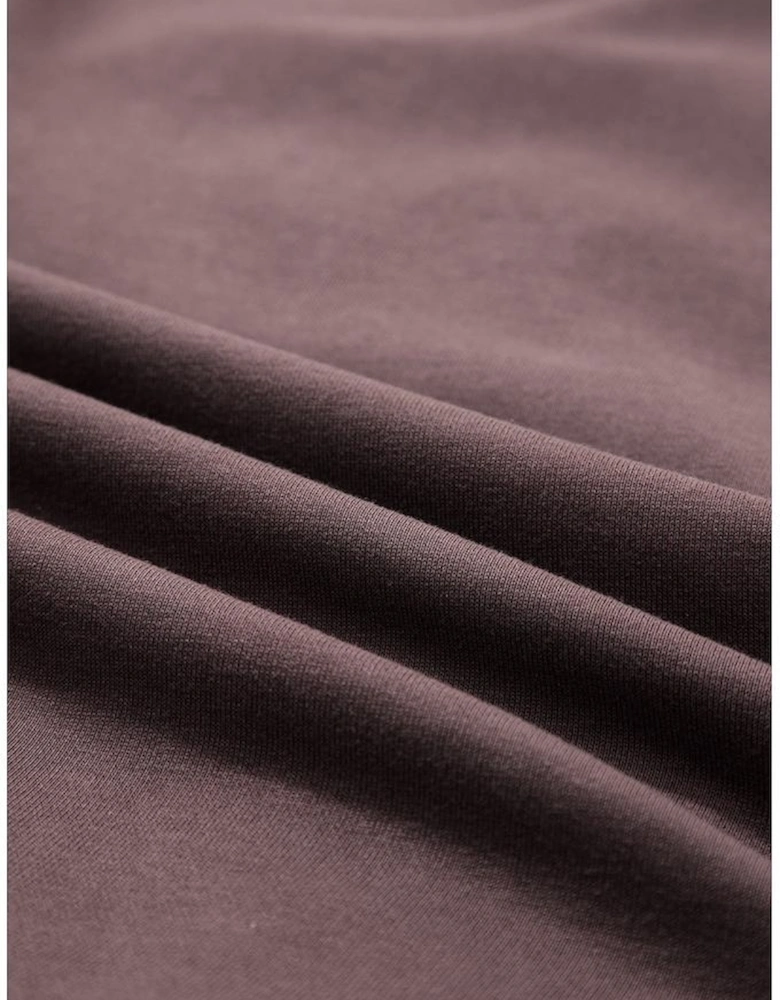 Dark Khaki Contrast Terry Bow Pattern Drop Shoulder Sweatshirt