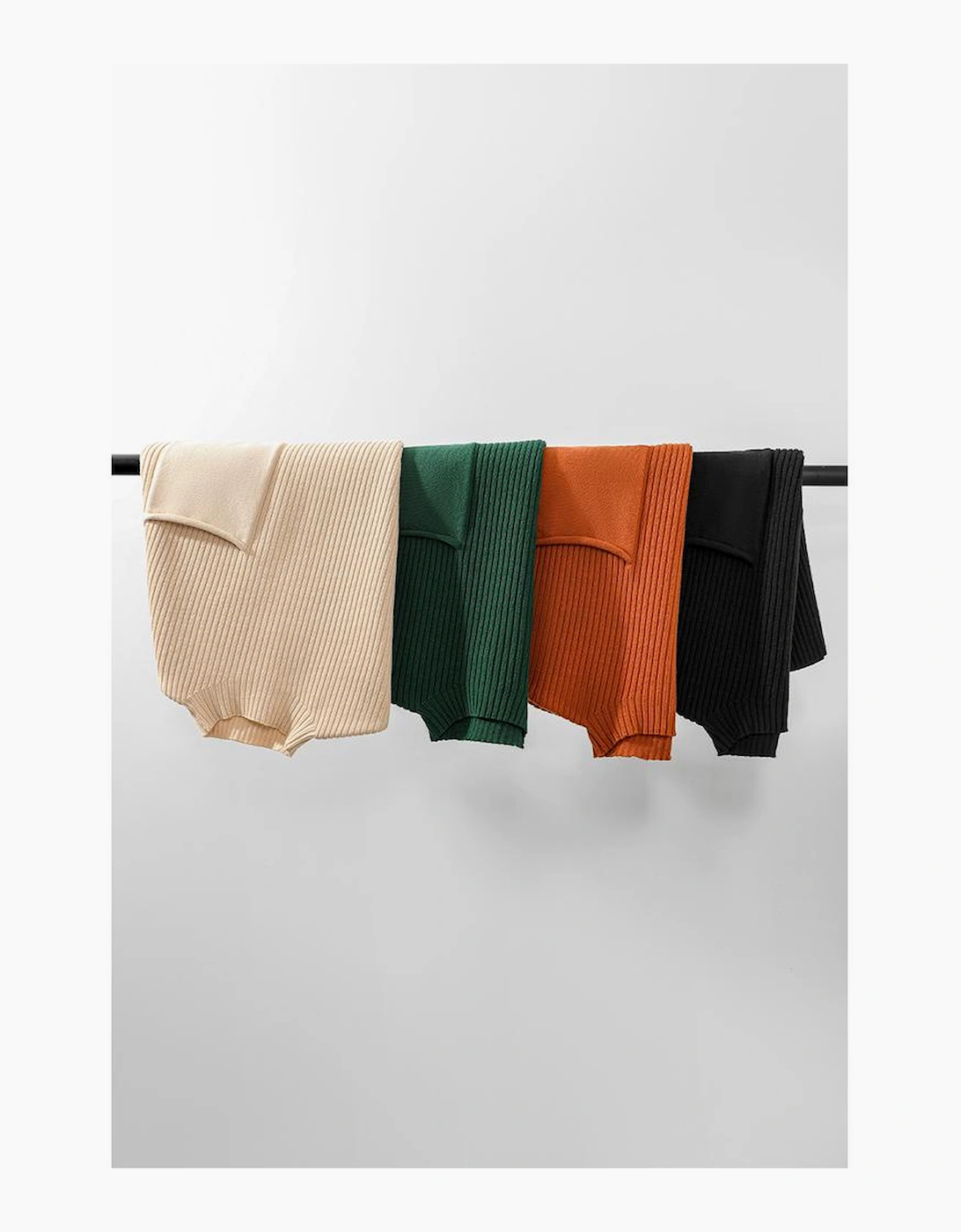 Gold Flame Patch Pocket Ribbed Knit Short Sleeve Sweater