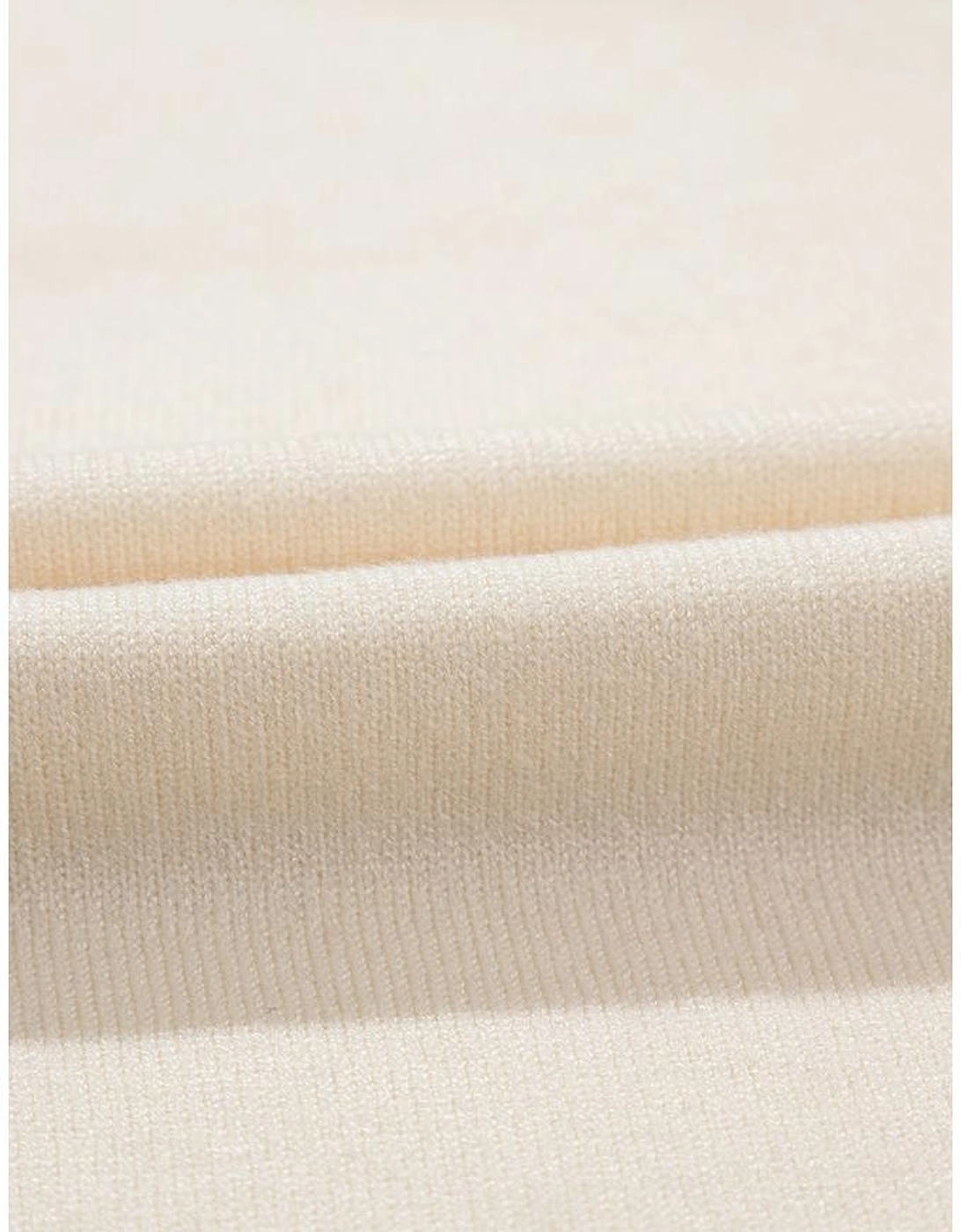 Beige Flower Pattern Short Sleeve Knitted Top