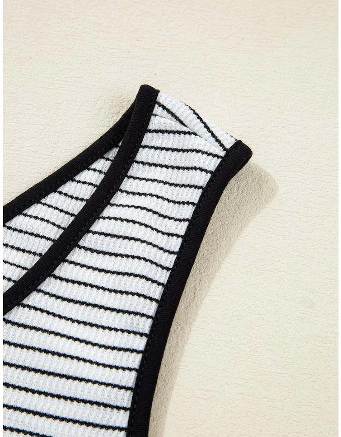 White Stripe Criss Cross Side Slits Slim Fit Sleeveless Midi Dress