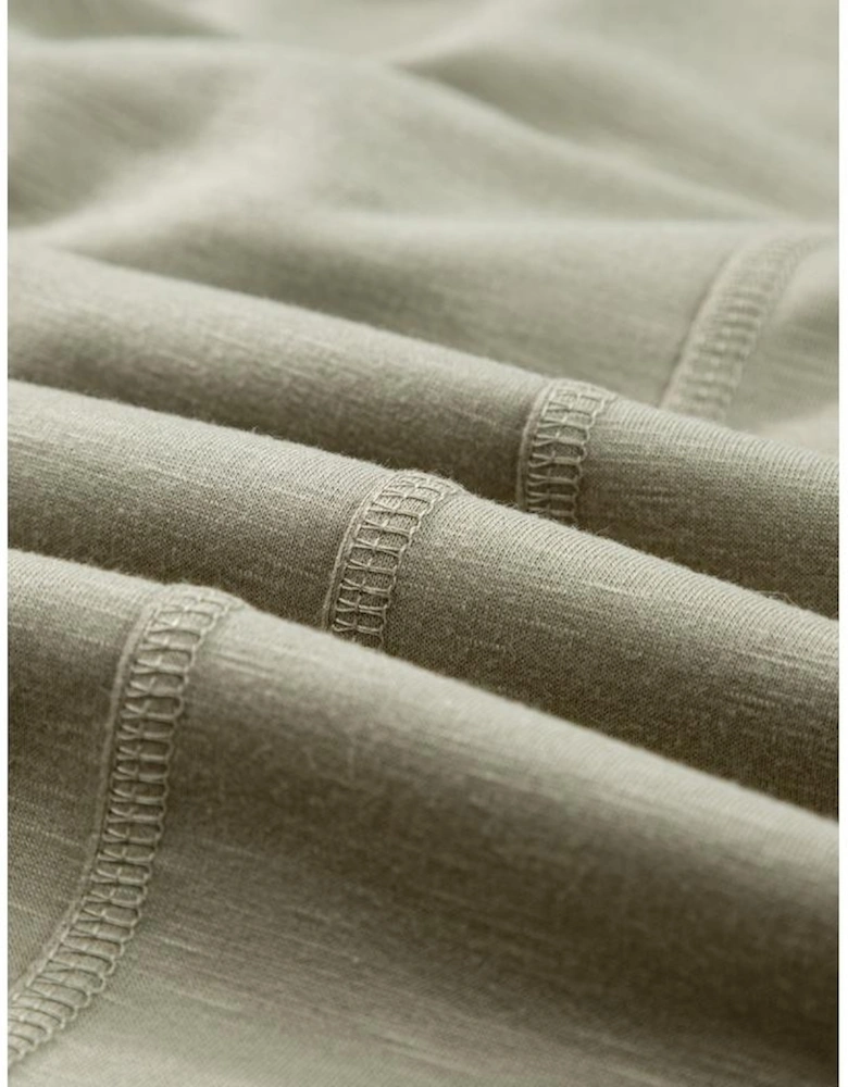 Laurel Green Folded Sleeve Twisted Mini T-Shirt Dress