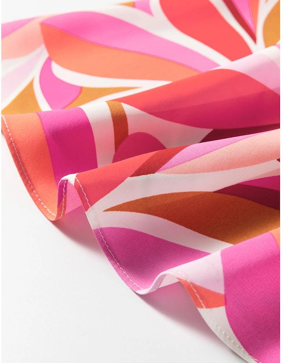 Rose Floral High Low Bandeau Vacay Dress