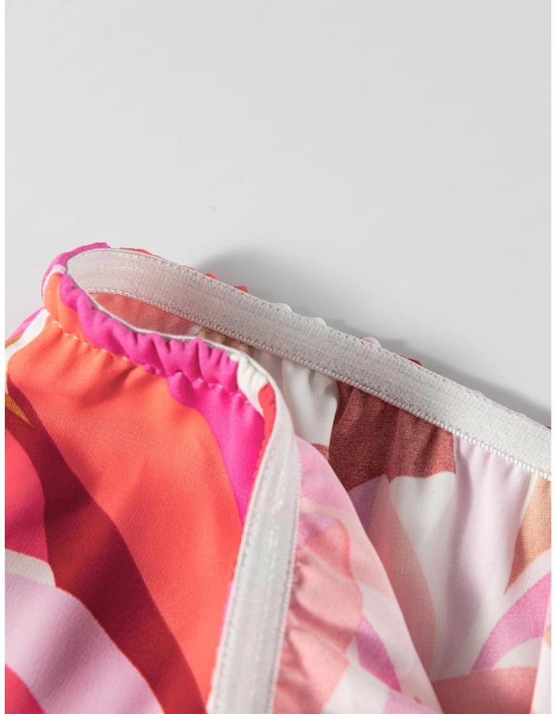 Rose Floral High Low Bandeau Vacay Dress