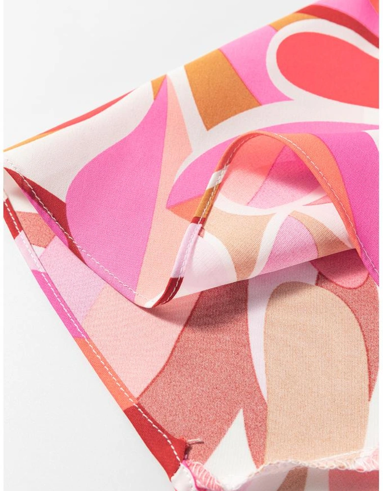 Rose Floral High Low Bandeau Vacay Dress