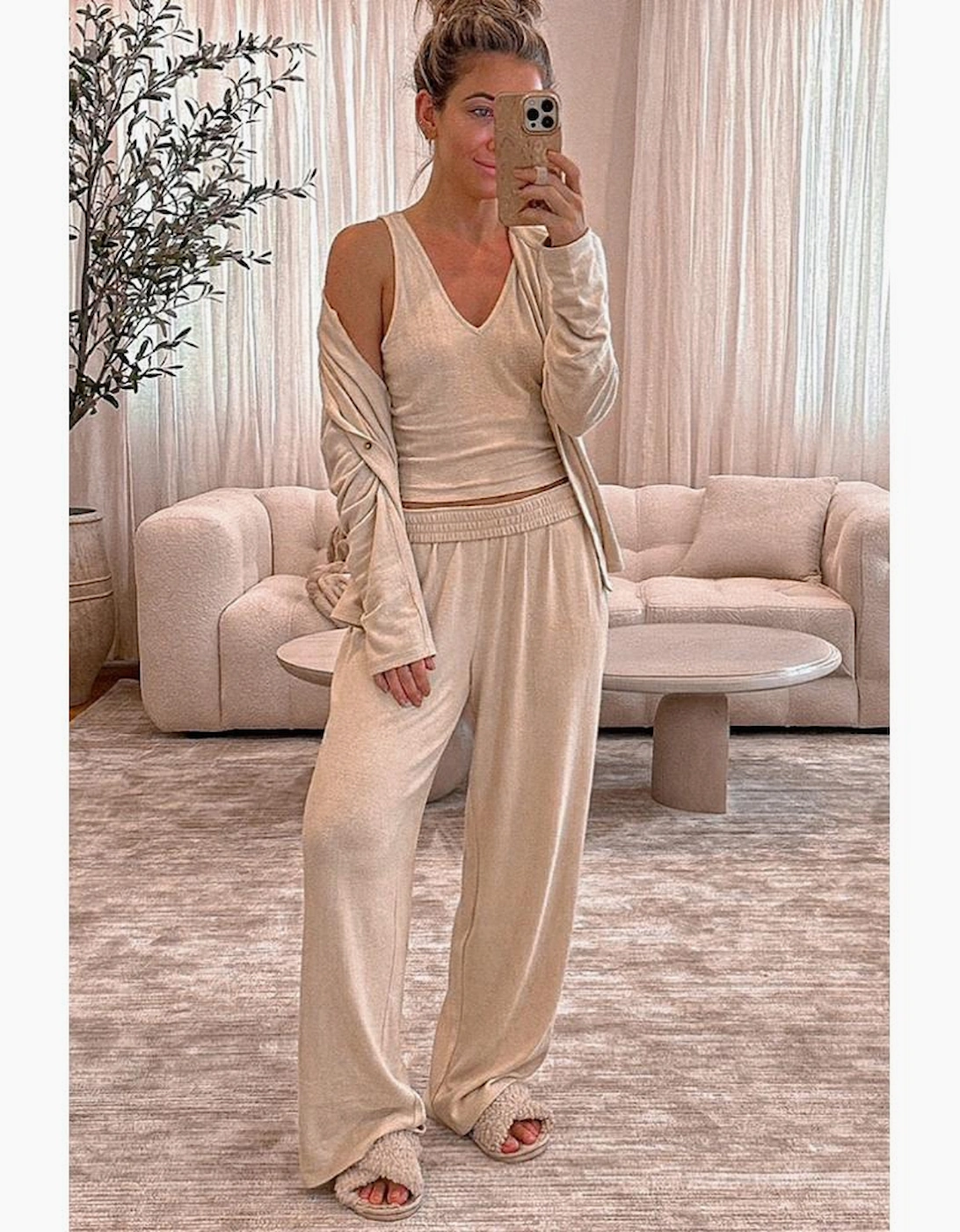 Oatmeal 3-Piece Cozy Knit Lounge Set