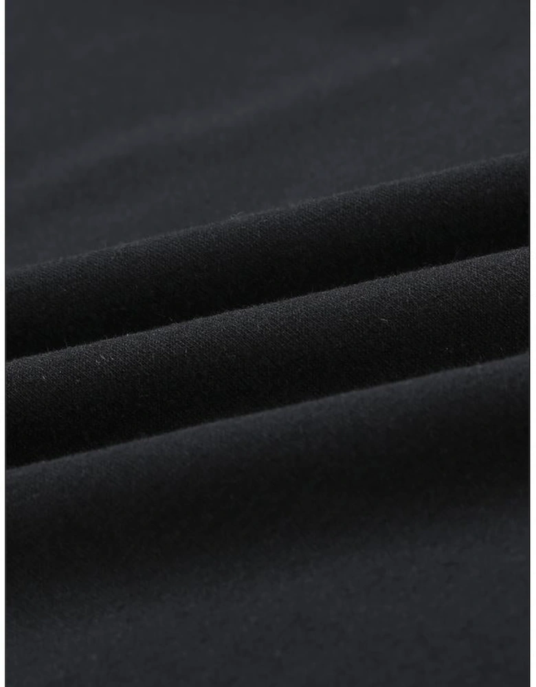 Leopard Insert Black Sweatshirt