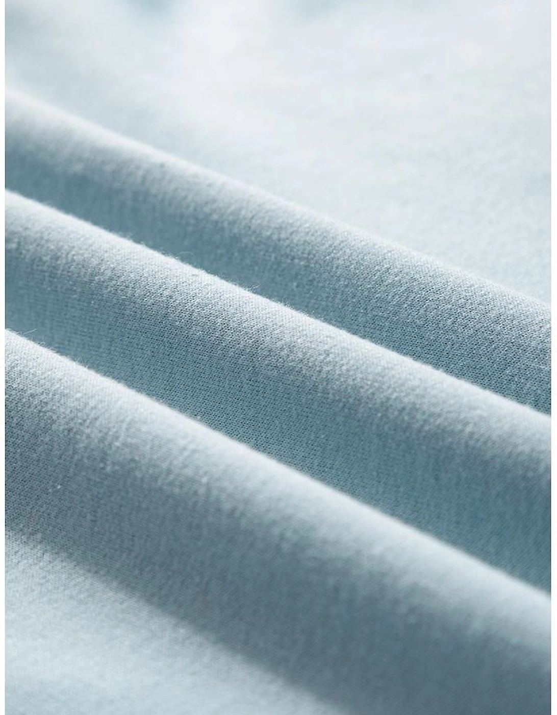 Iceland Blue Solid Ruffled Hem Loose Fit Tunic Hoodie