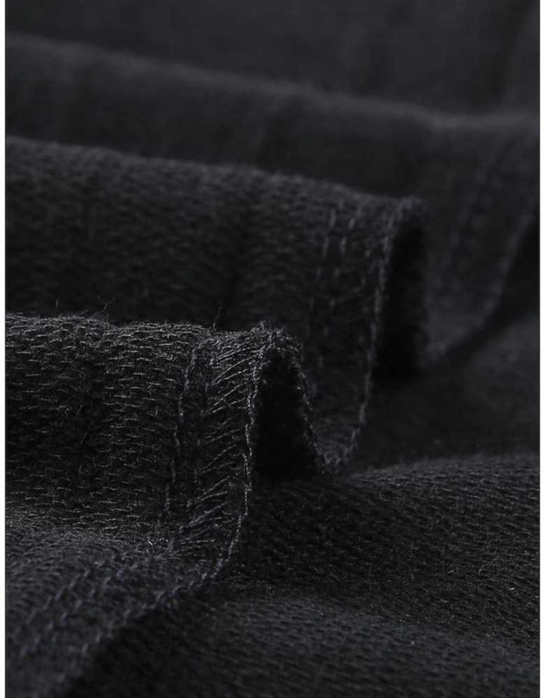 Leopard Insert Black Sweatshirt