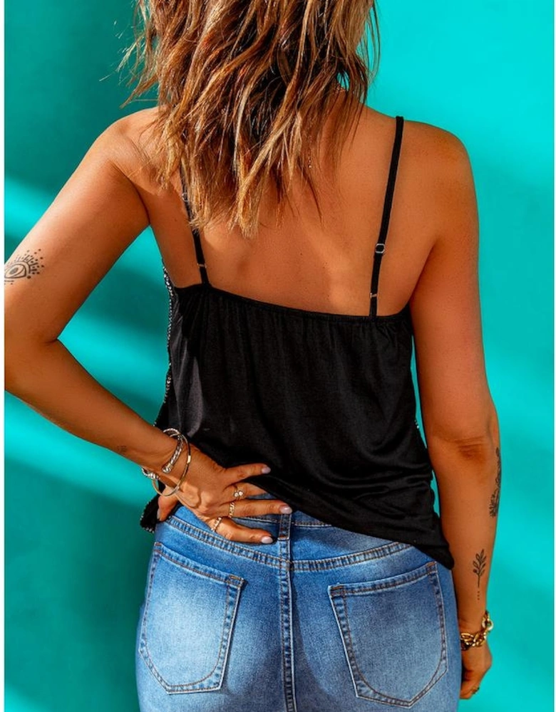 Gray Sequin Tank Top