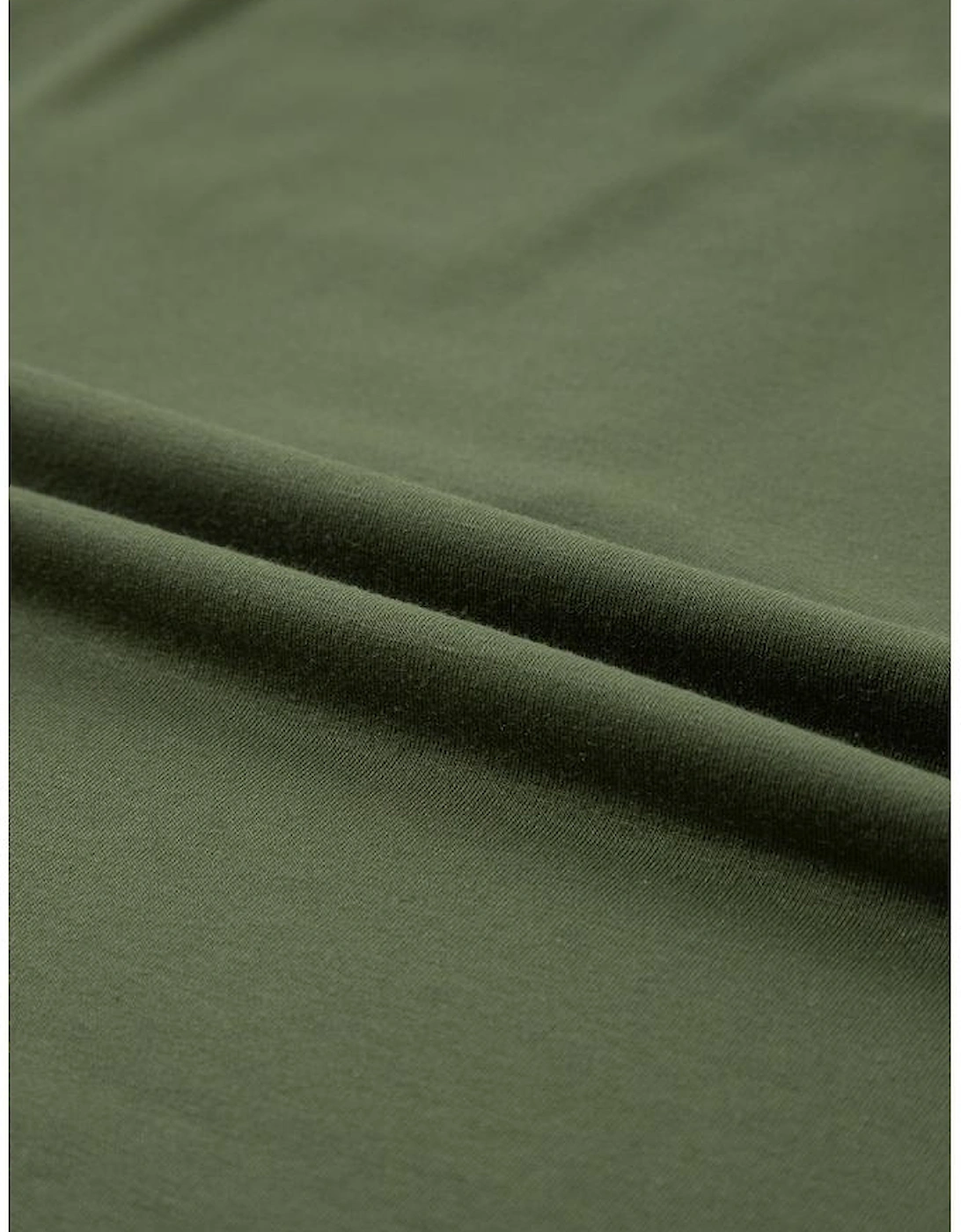 Jungle Green Half Button V Neck Patched Pocket Tank Top