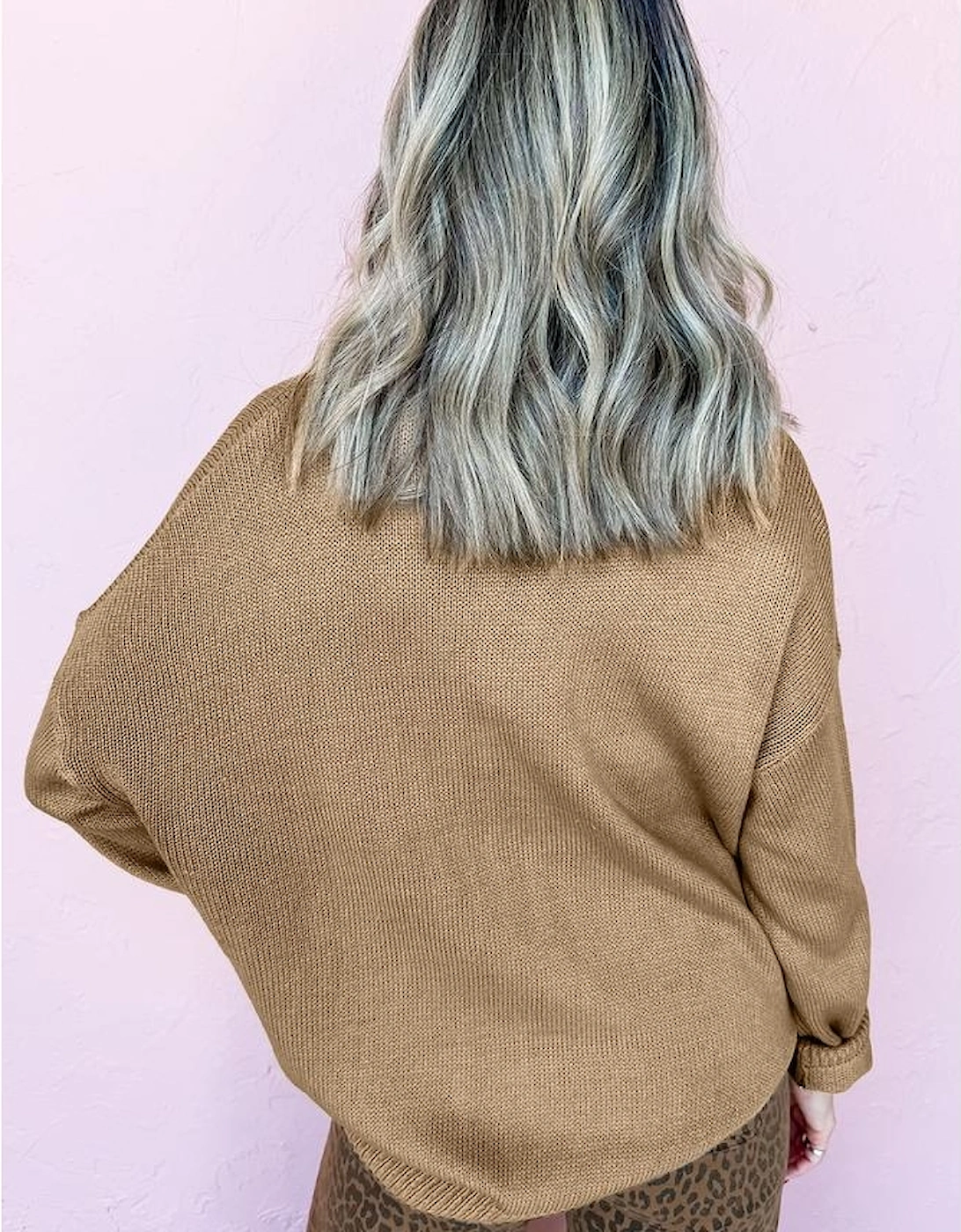 Smoke Gray Merry Colorful Dot Detail Christmas Dolman Sweater, 14 of 13