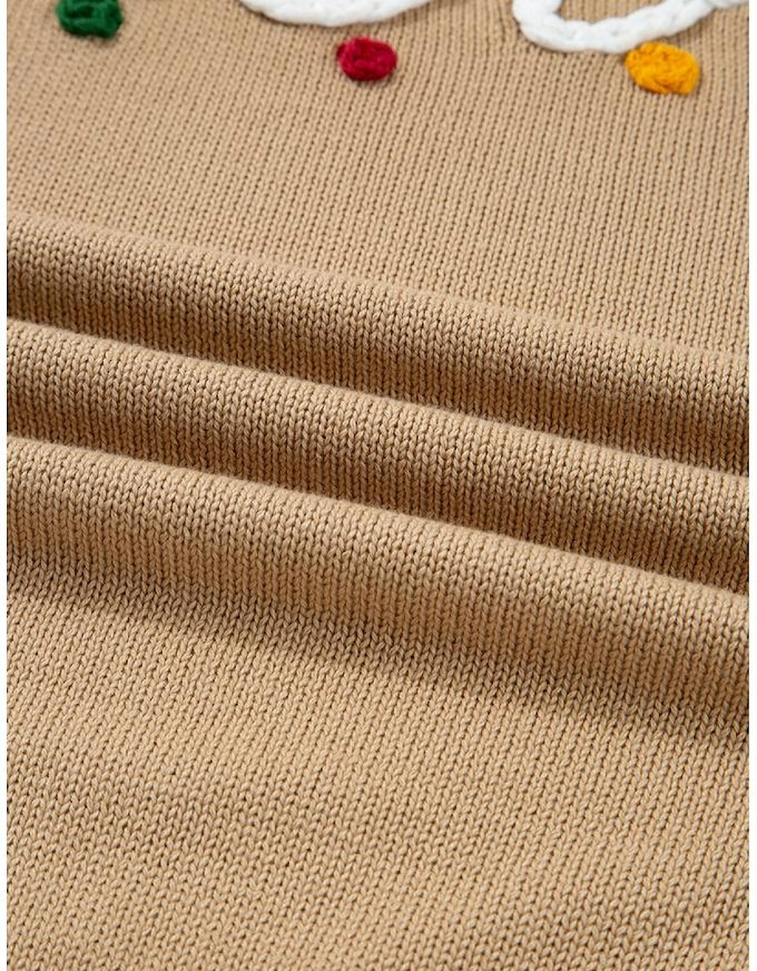 Smoke Gray Merry Colorful Dot Detail Christmas Dolman Sweater