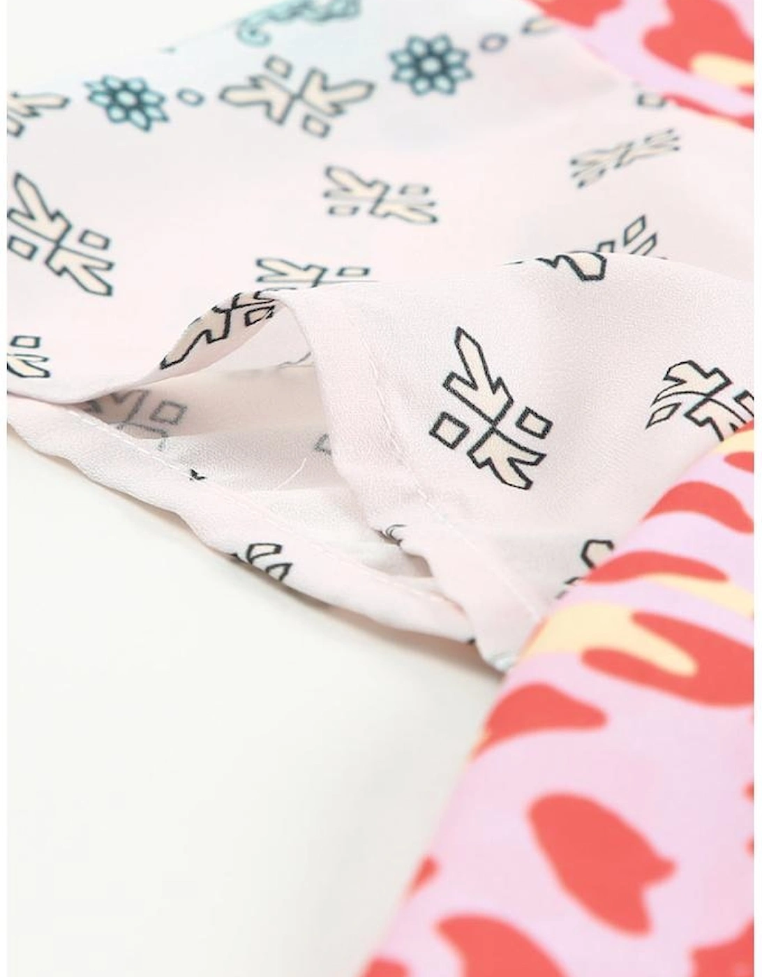 Multicolor Animal Floral Mix Print Cape Top