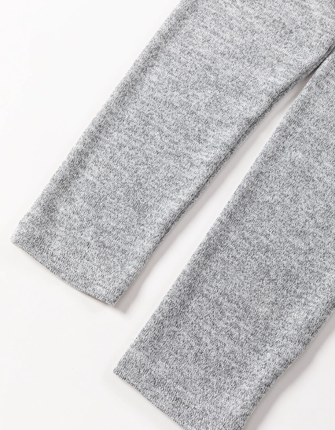 Gray Side Buttons Crew Neck Knit Top