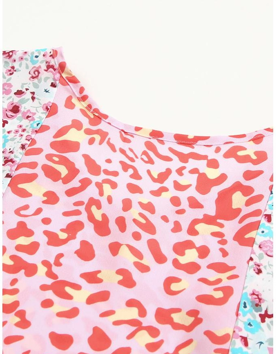 Multicolor Animal Floral Mix Print Cape Top