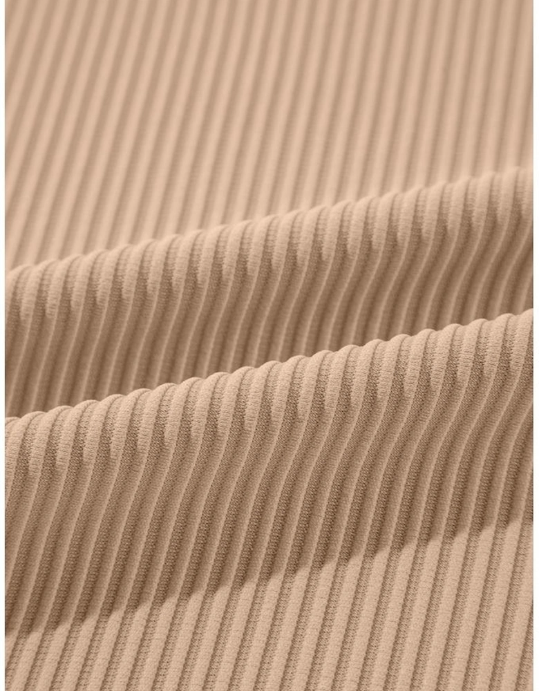 Parchment Lace Patchwork Ribbed Knit Open Front Duster Cardigan