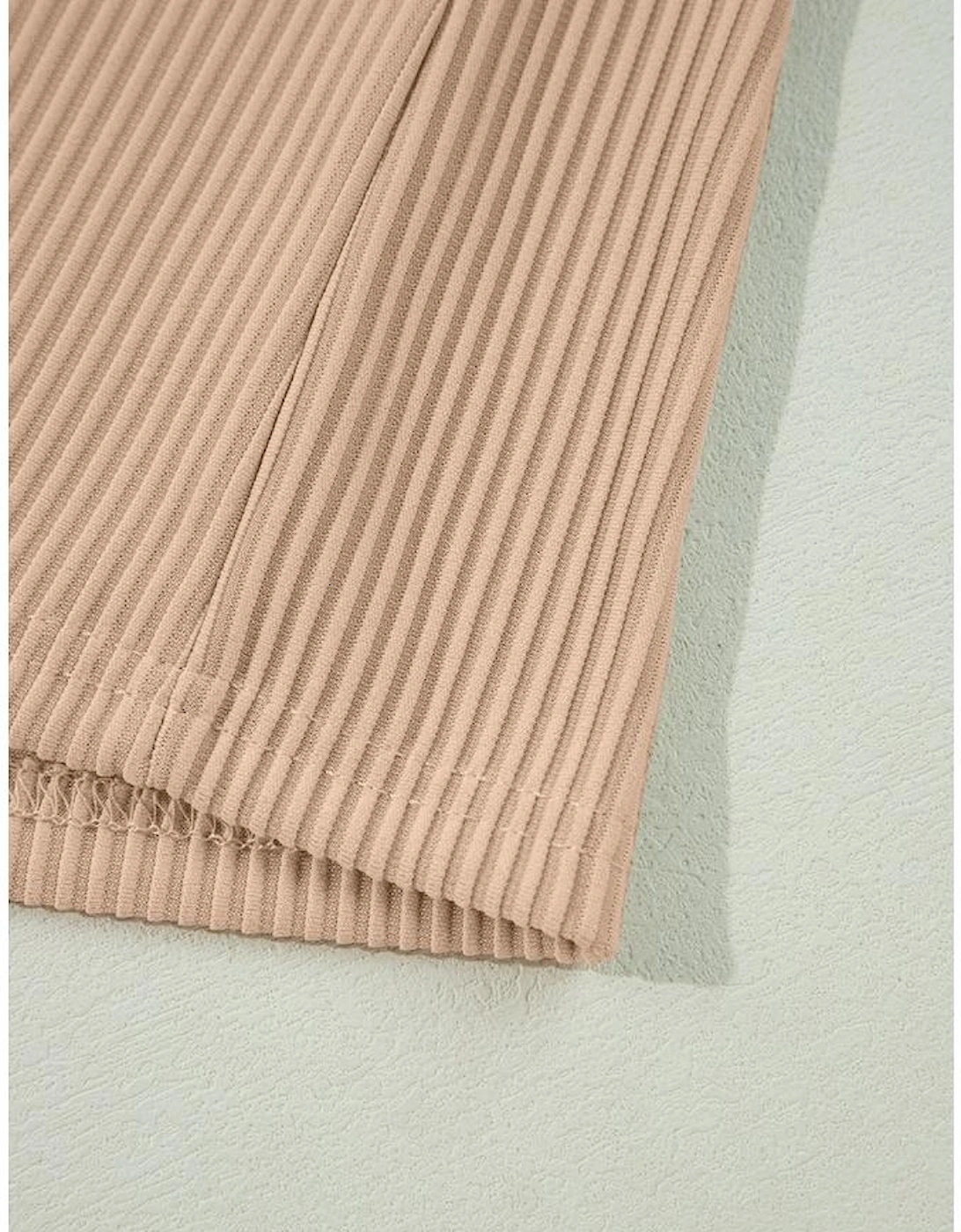 Parchment Lace Patchwork Ribbed Knit Open Front Duster Cardigan