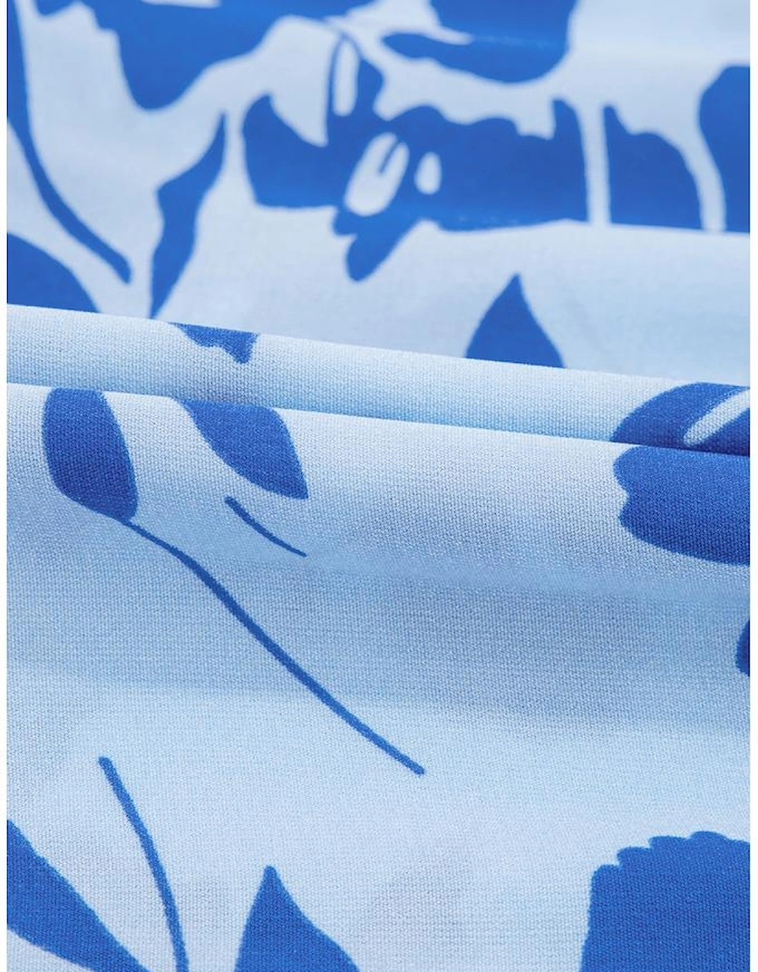 Sky Blue Floral Print Tiered Frilled Trim Flutter Sleeve Maxi Dress