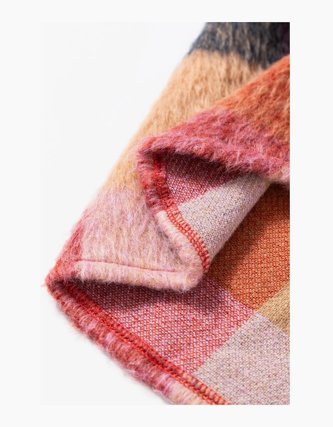 Orange Plaid Print Flap Pockets Buttoned Casual Plus Size Jacket