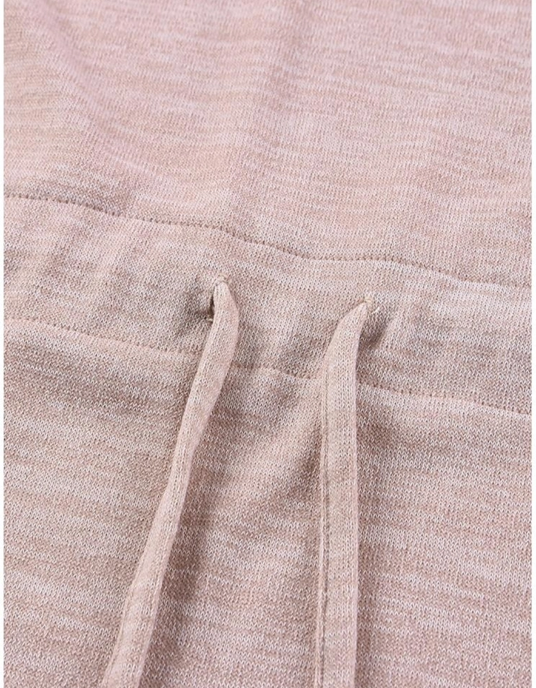 Pink Tunic Back Open Front Cardigan with Pockets