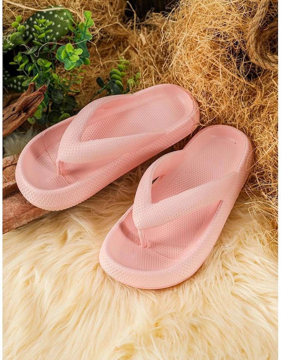 Azura Exchange Pink Soft EVA Flip Flops, 6 of 5