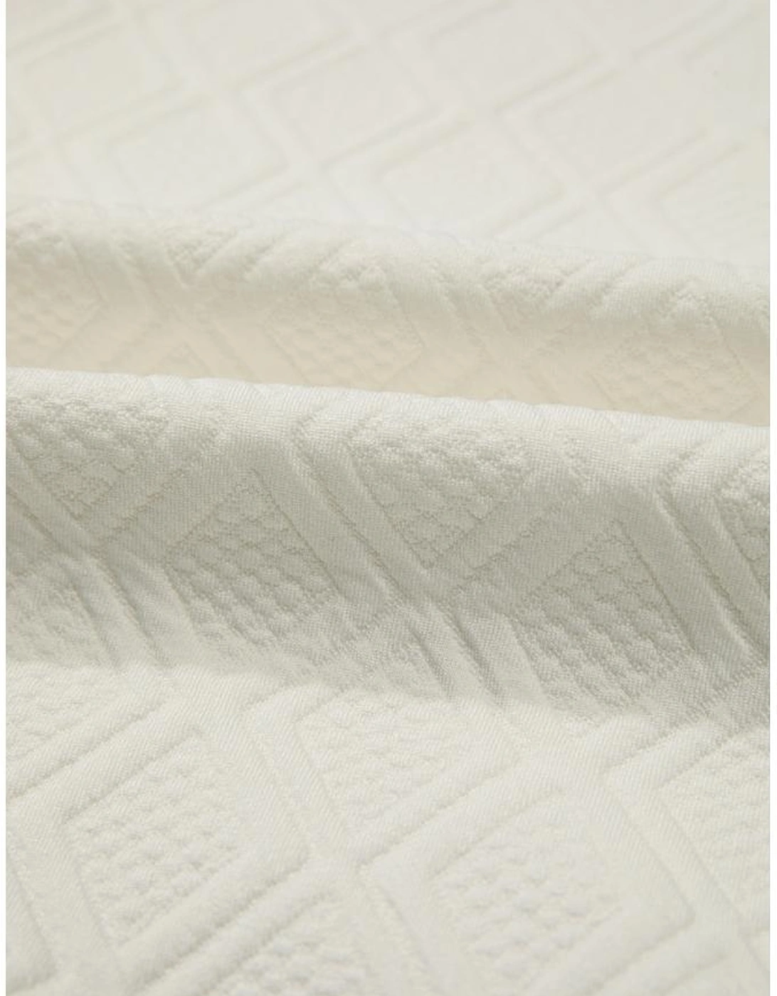 Beige Plus Size Rhombus Texture Contrast Striped Collar Baggy Sweatshirt